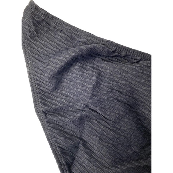 NWT Shoshanna Womens Classic Bikini Bottoms Size Large Textured Ribbed Black‎ - Picture 5 of 10